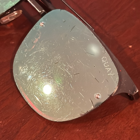 Quay Australia Women's Private Eyes Mirrored Aviator Sunglasses Mirror - Picture 3 of 8